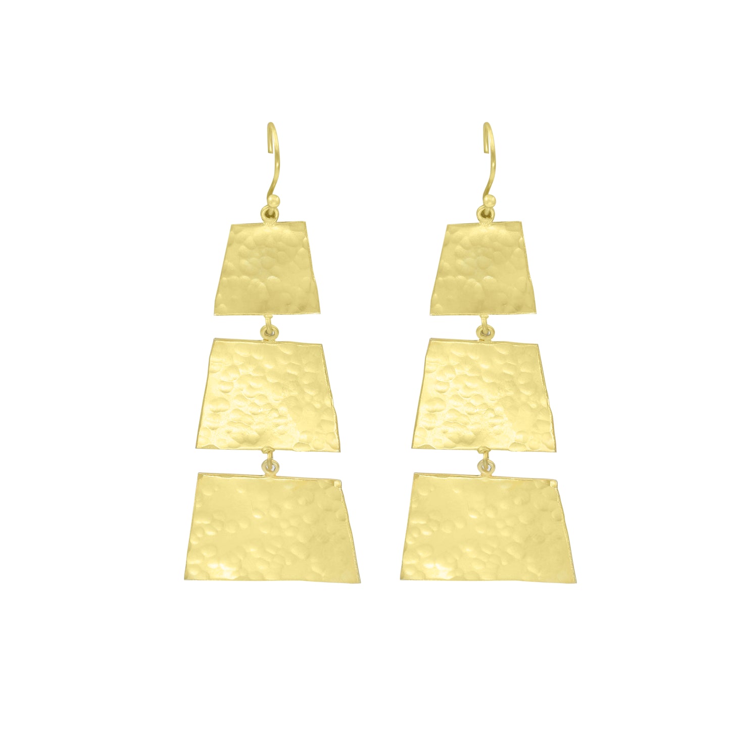 Rectangular Pyramid Hook Earrings