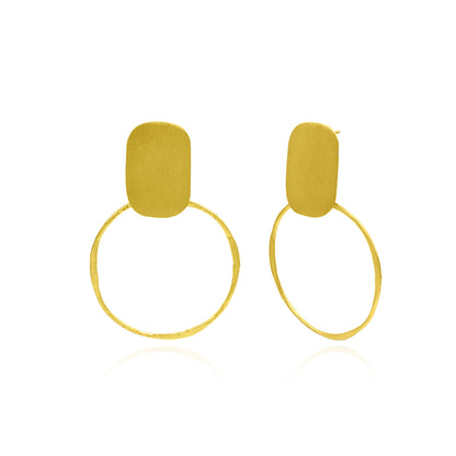Linked Drop Stud Earrings