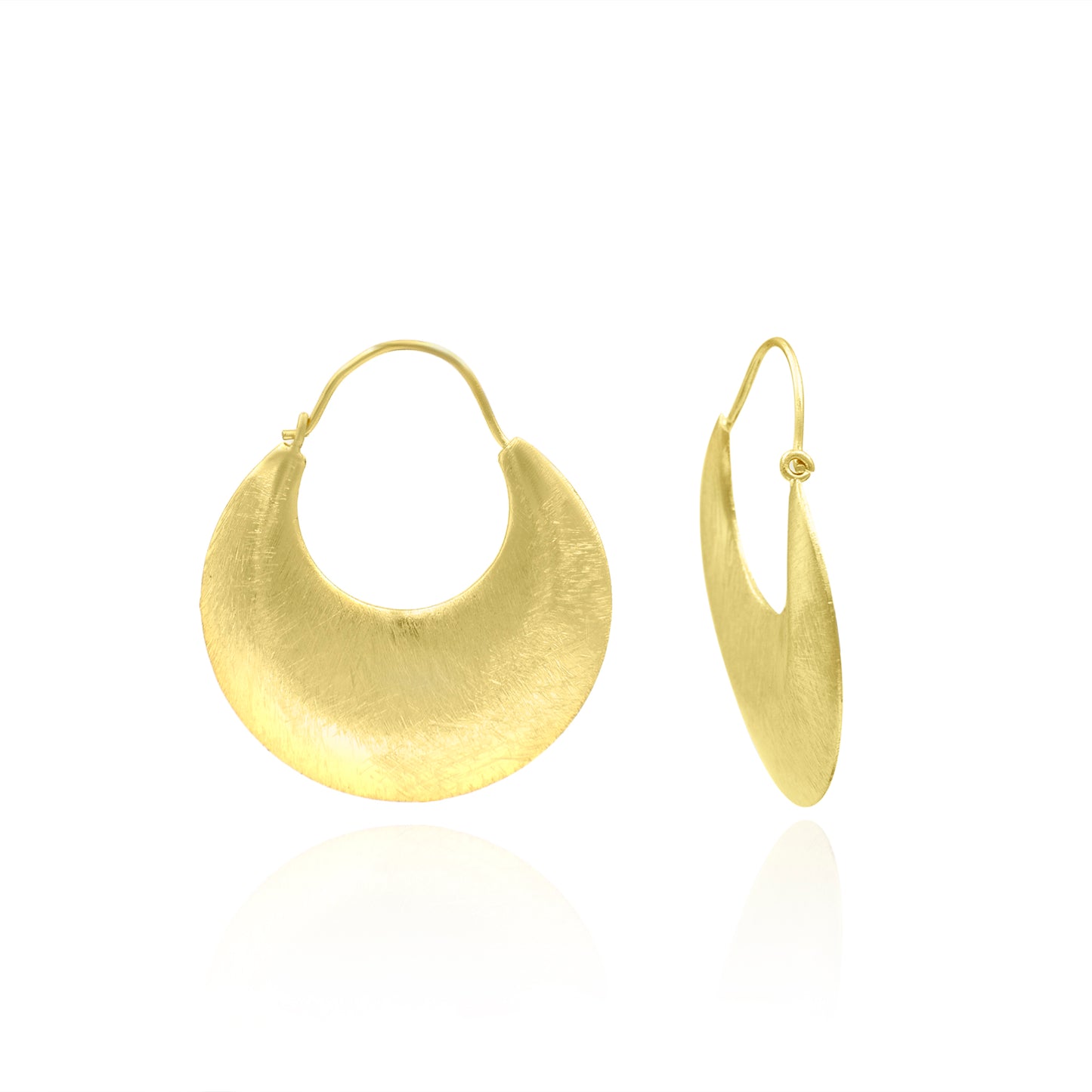 Gibbous Moon  Hoop Earrings