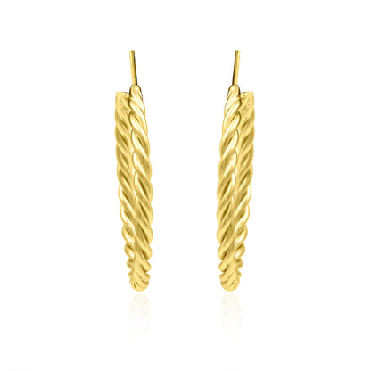 Spiral Loop Of Ring Hoop Earrings