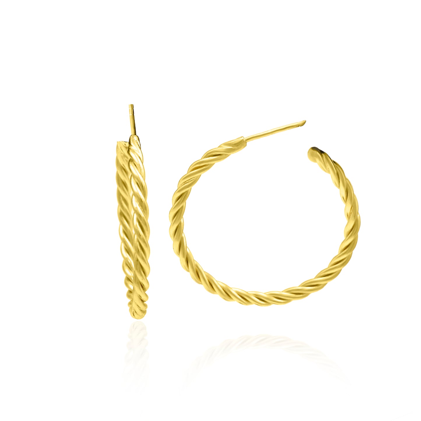 Spiral Loop Of Ring Hoop Earrings