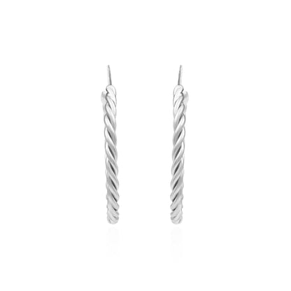 Spiral Loop Of Ring Hoop Earrings