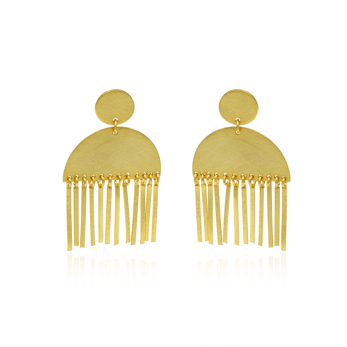 Tassels Of Semicircle Stud Earrings