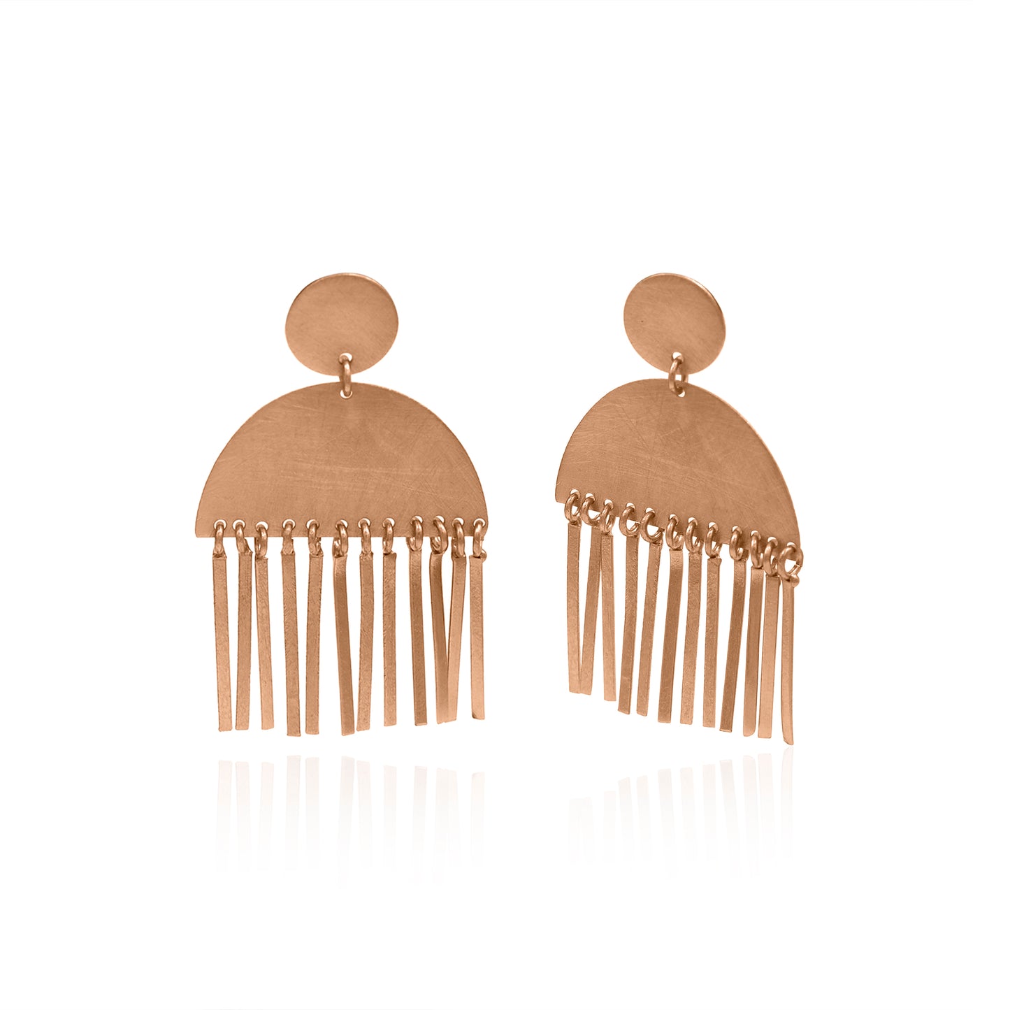 Tassels Of Semicircle Stud Earrings