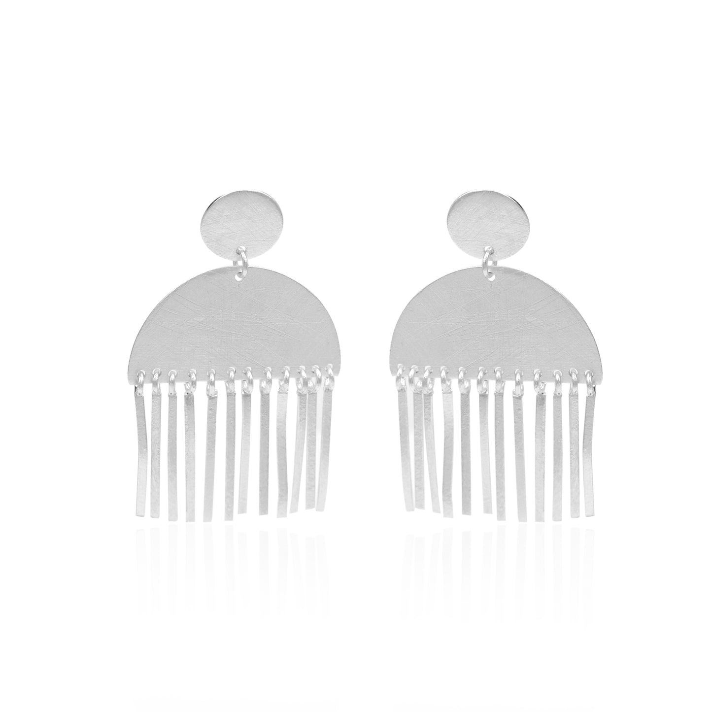 Tassels Of Semicircle Stud Earrings