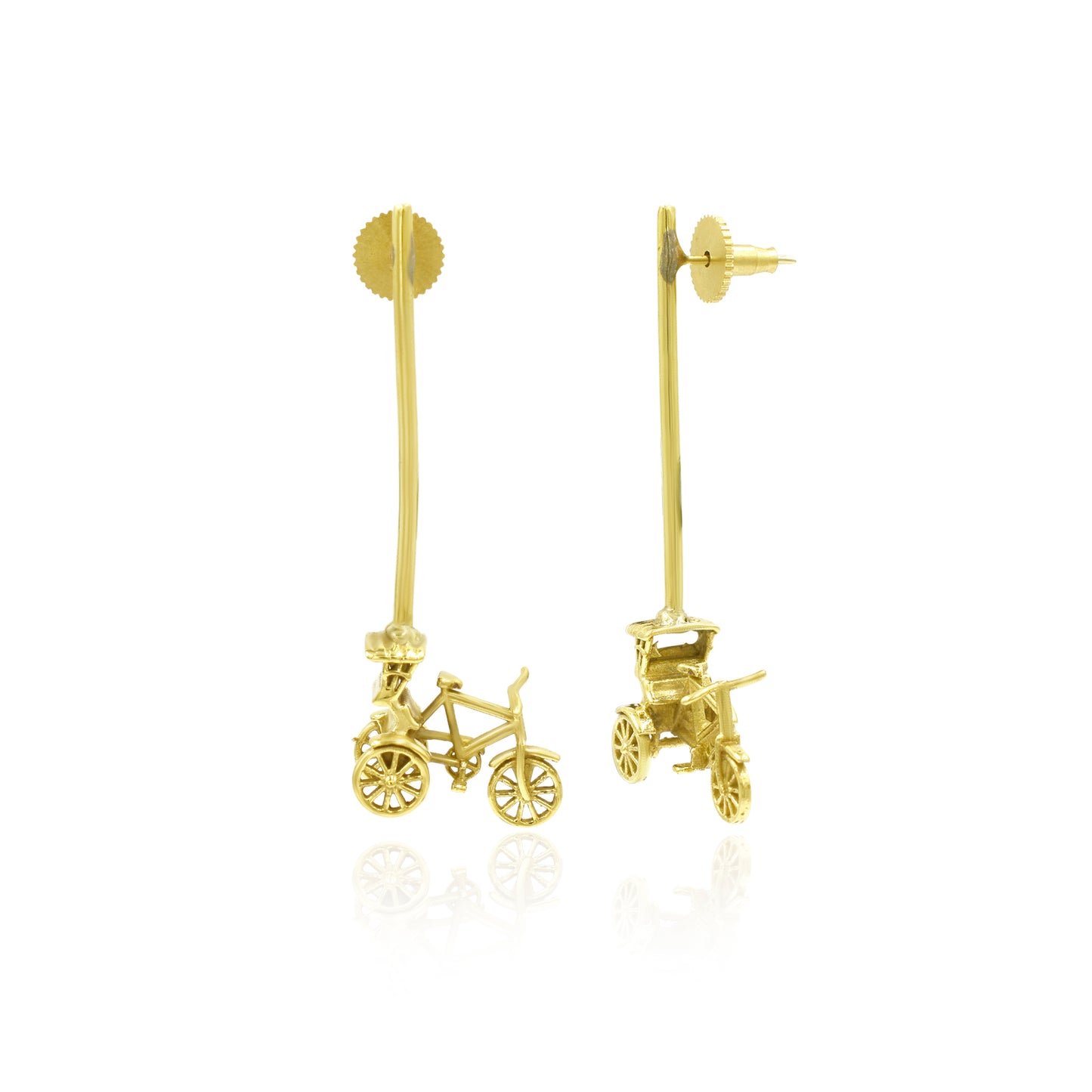 Cycle In The Air Stud Earrings