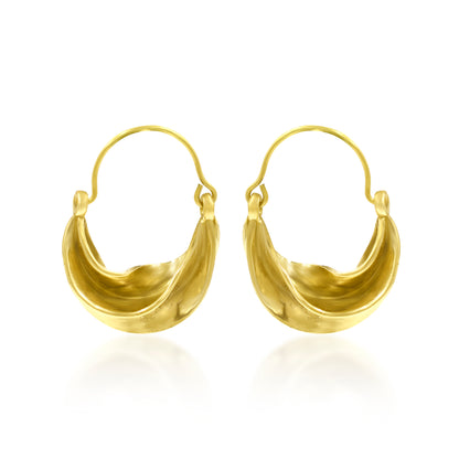 Waves In The Moon Hoop Earrings