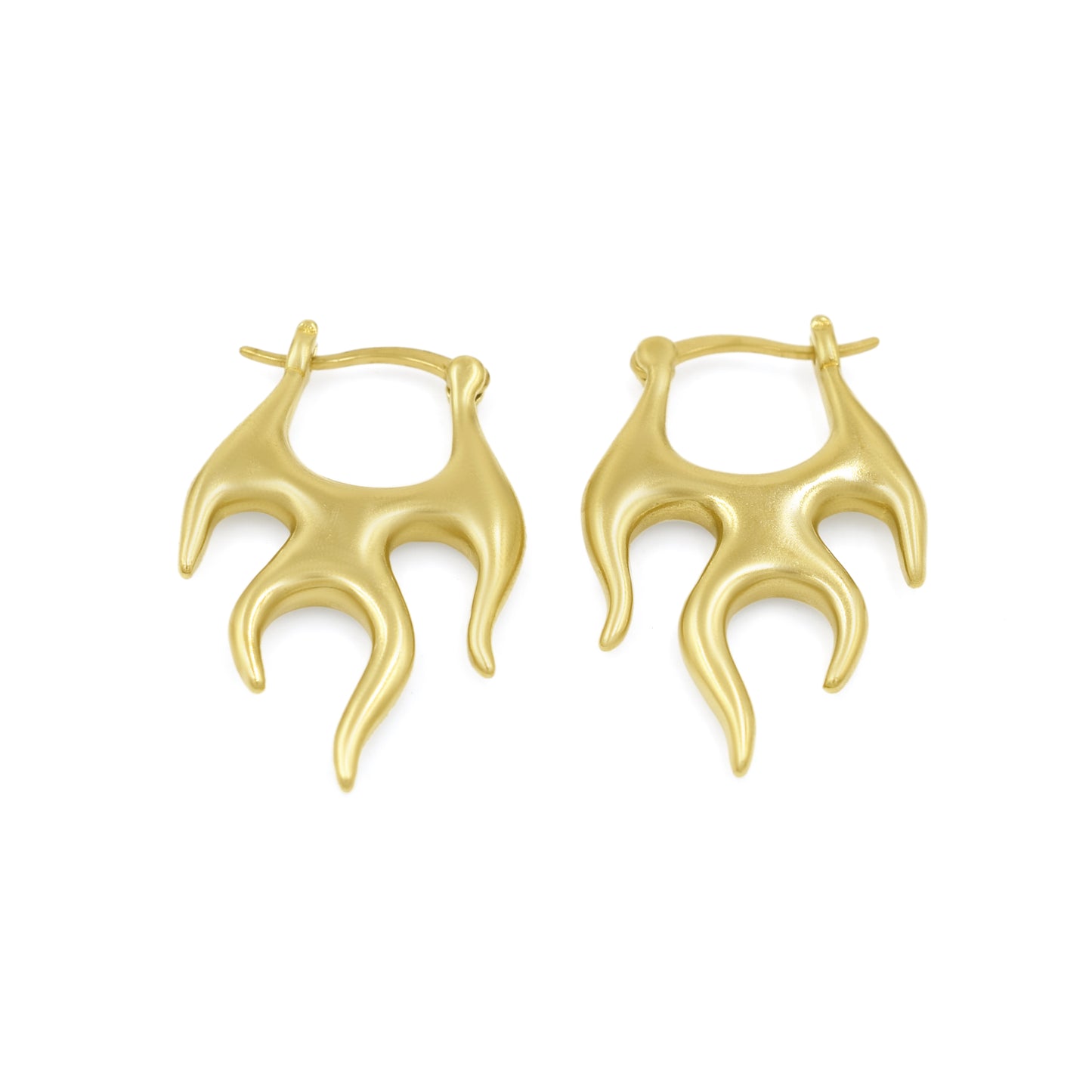 Fire In The Forest Dainty Hoop Earrings