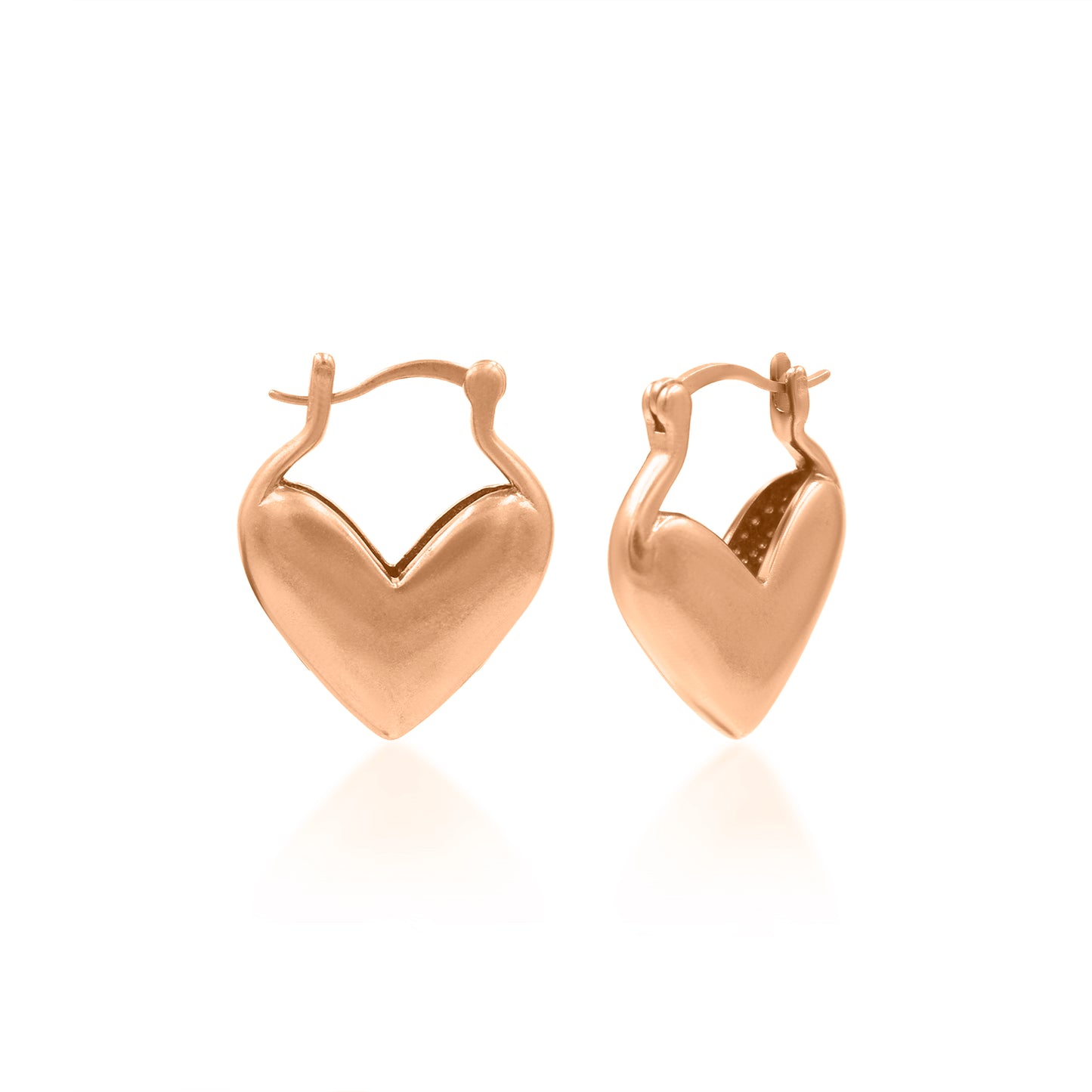 Tiny Heart Hoop Earrings