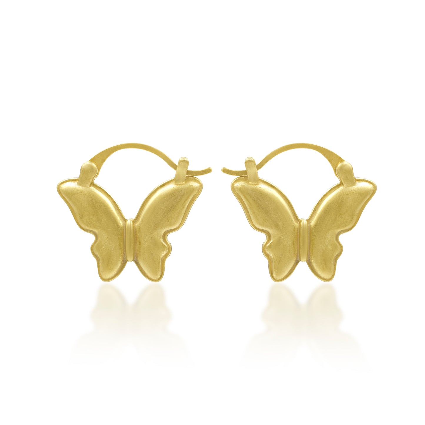 Tiny Butterfly Hoop Earrings