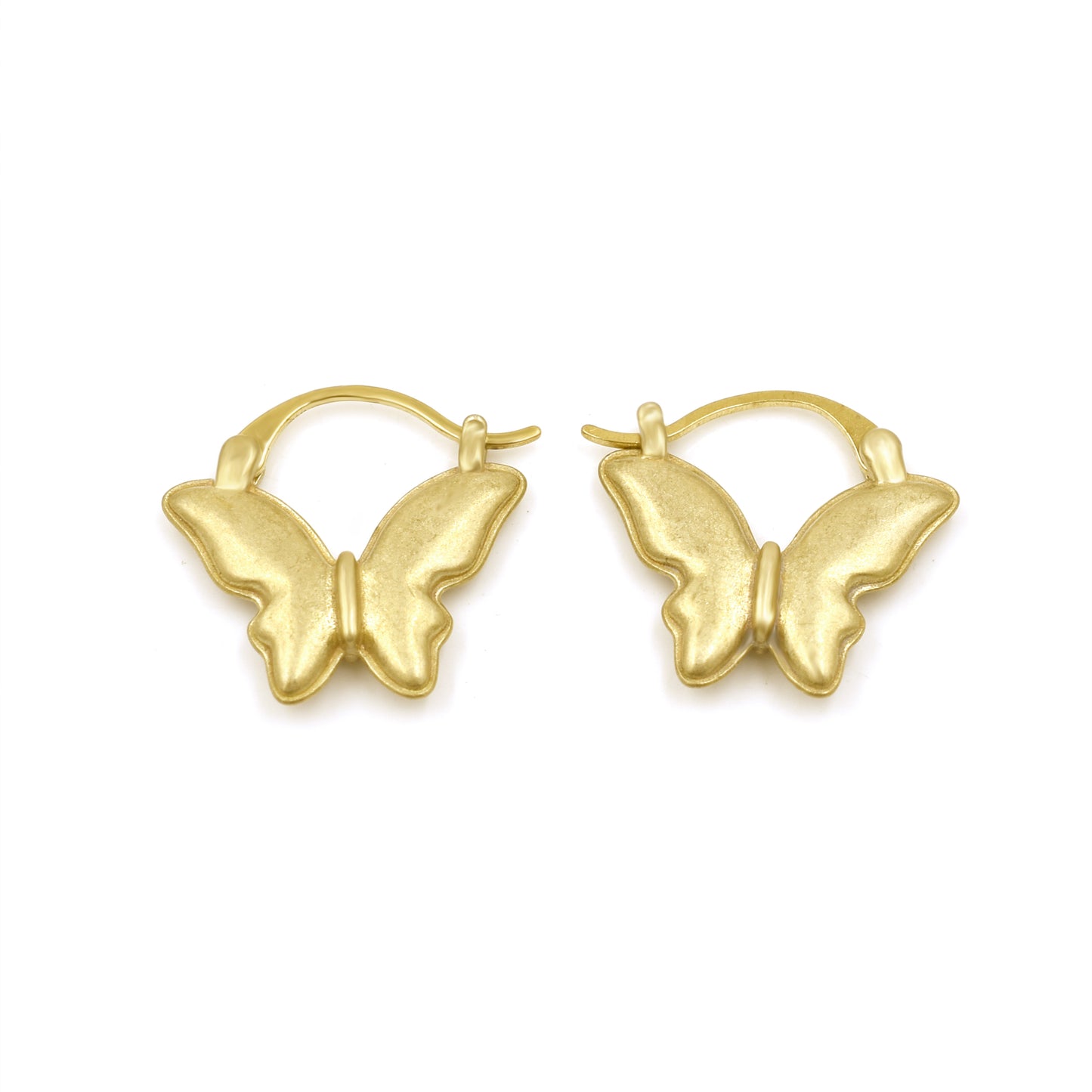 Tiny Butterfly Hoop Earrings