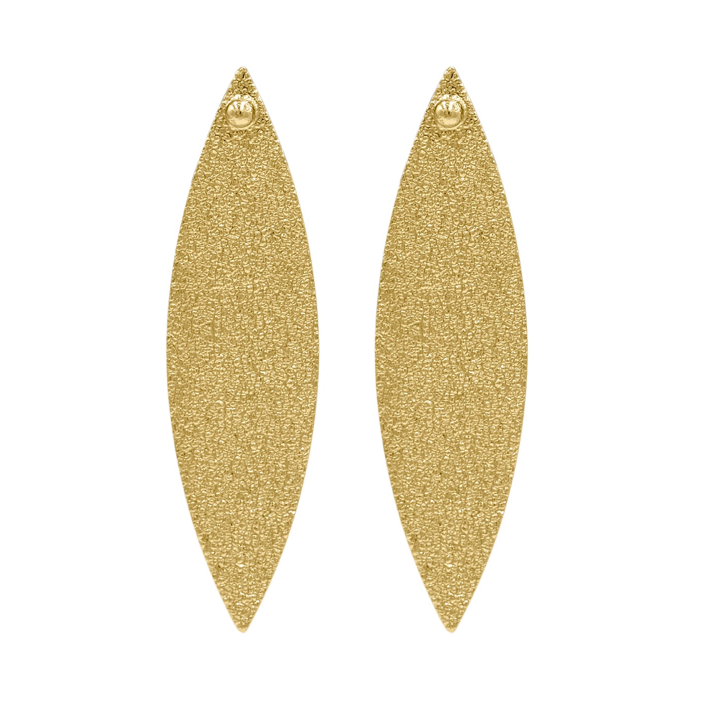 Almond Drop Stud Earrings