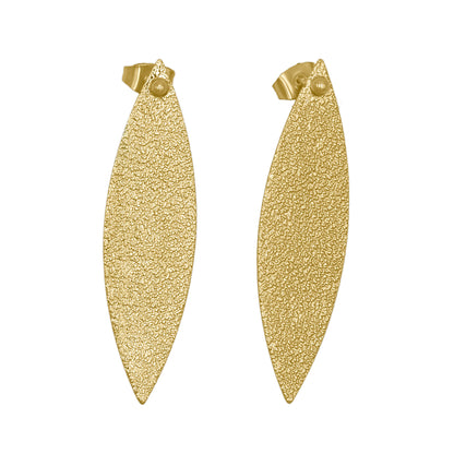 Almond Drop Stud Earrings