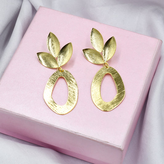 Maple Leaf Drops Stud Earrings