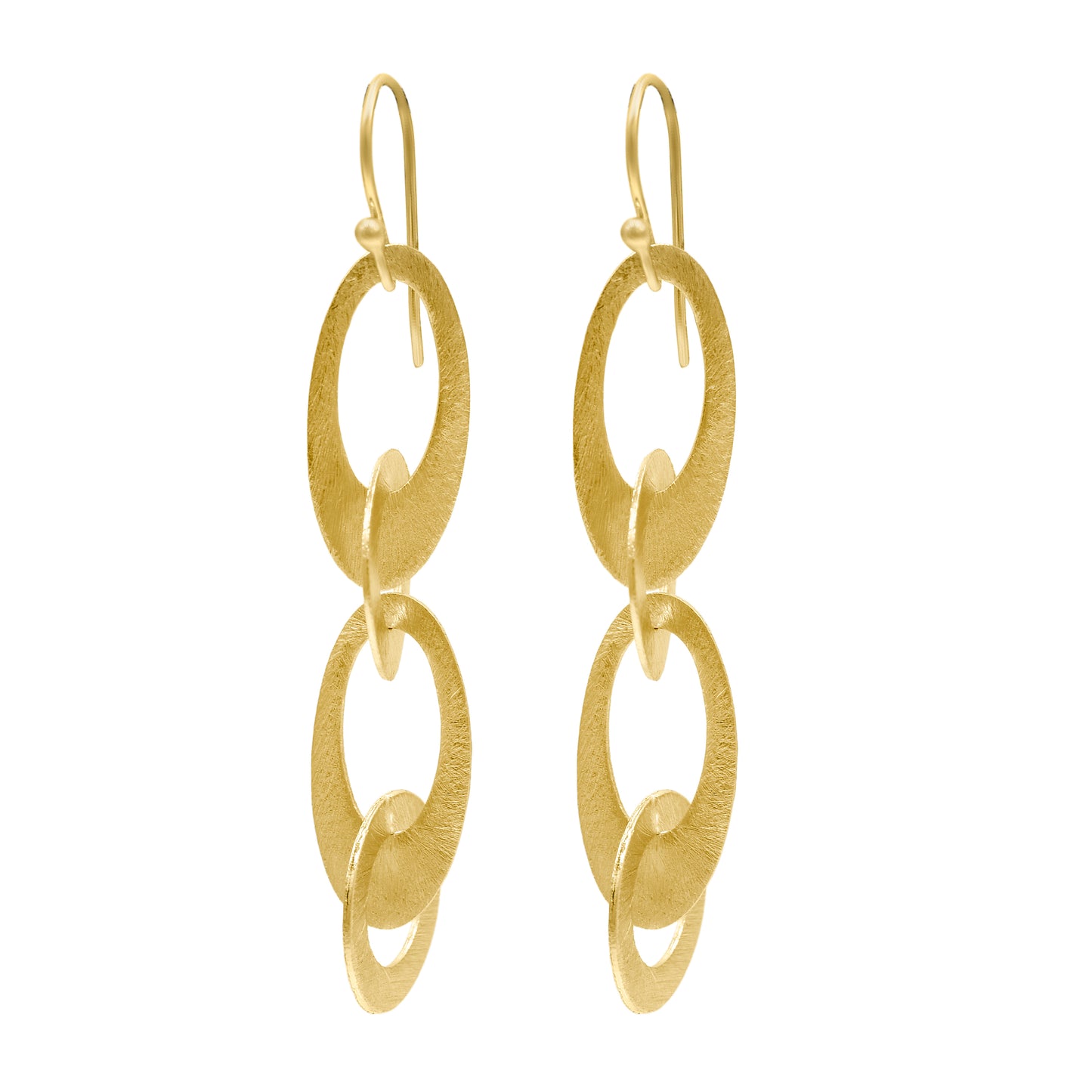 Oval Link Hook Earrings