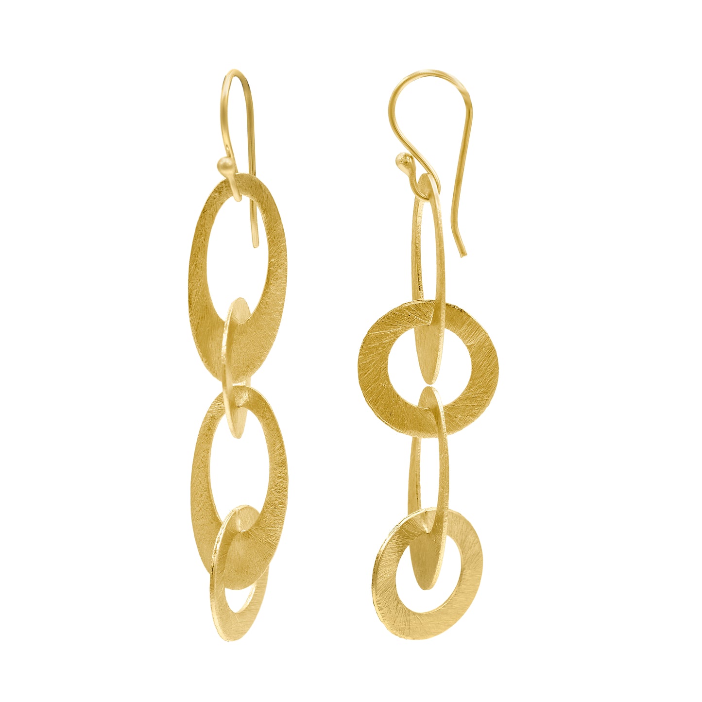 Oval Link Hook Earrings