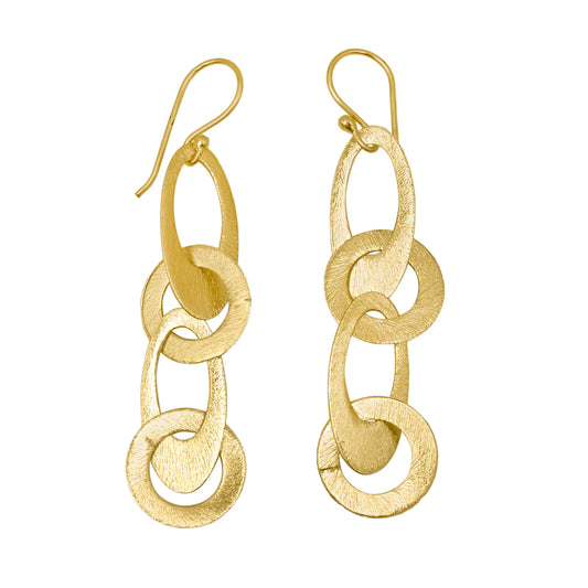 Oval Link Hook Earrings