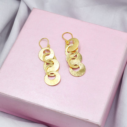 Circle Link Hook Earrings