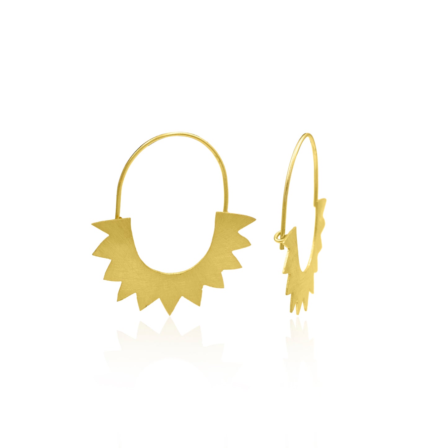 Rays Of The Sun Hoop Earrings