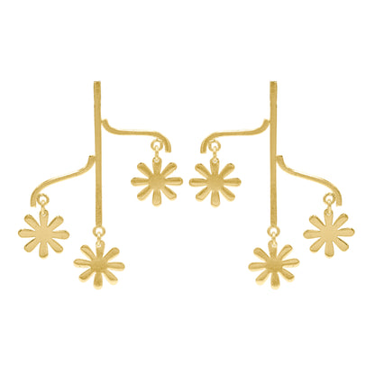 Flower Drops Stud Earrings