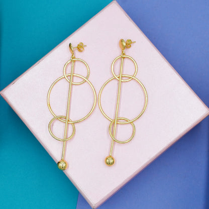 Circle Links Stud Earrings