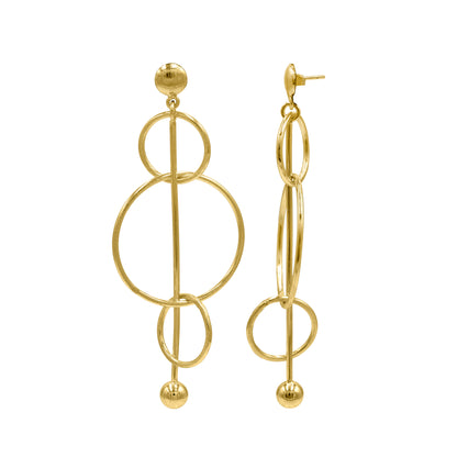 Circle Links Stud Earrings