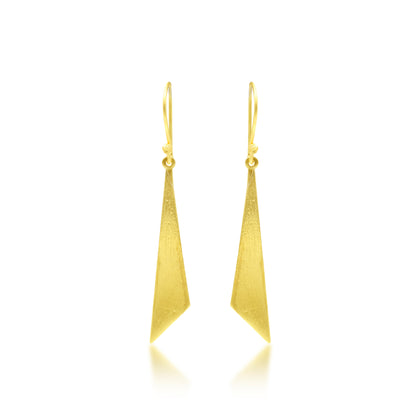 Golden Blade Hook Earrings