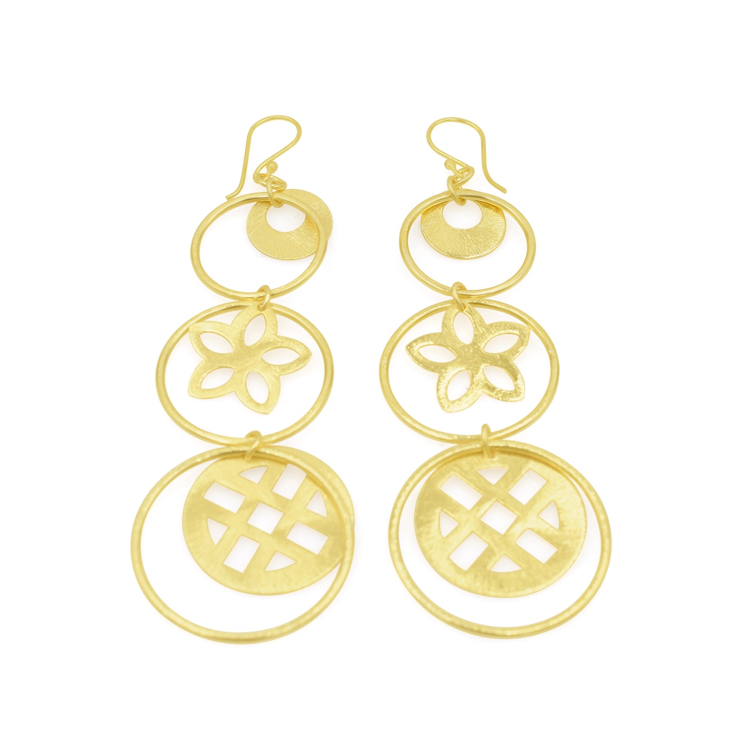 Floral Trail Hook Earrings