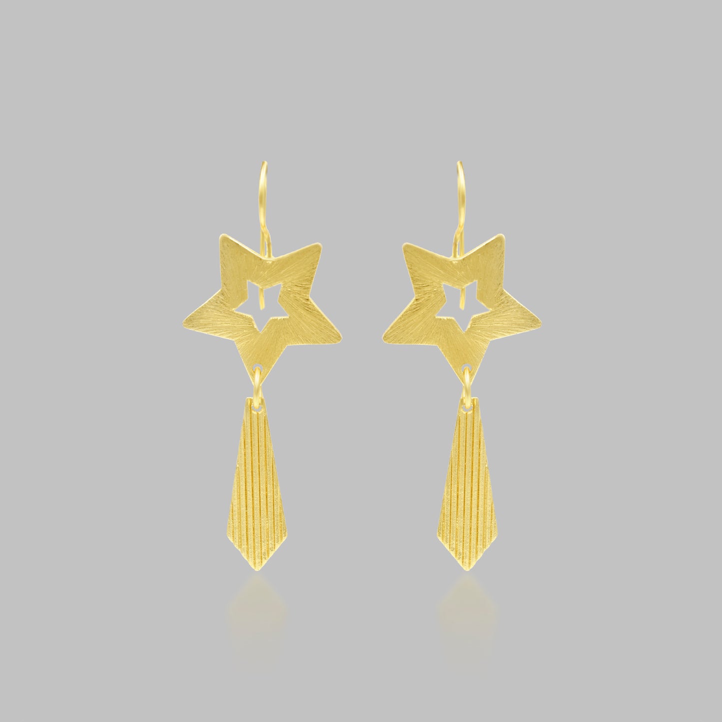 Star Tie Hook Earrings