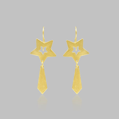 Star Tie Hook Earrings