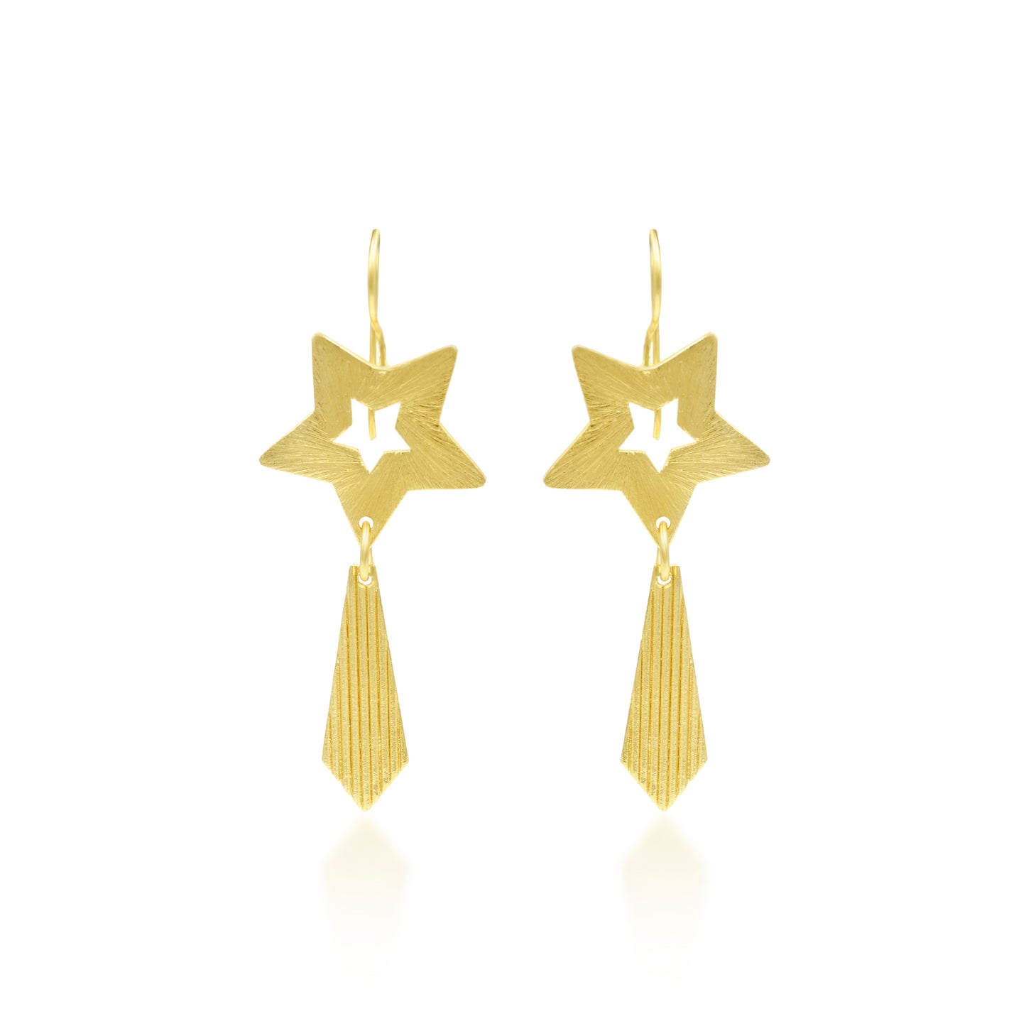 Star Tie Hook Earrings