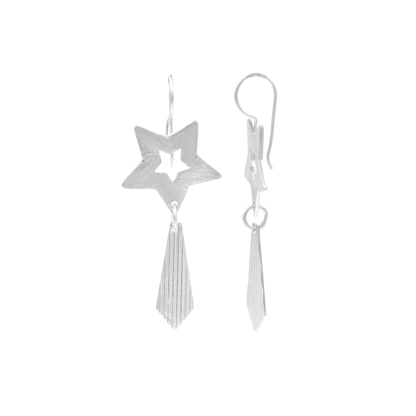 Star Tie Hook Earrings
