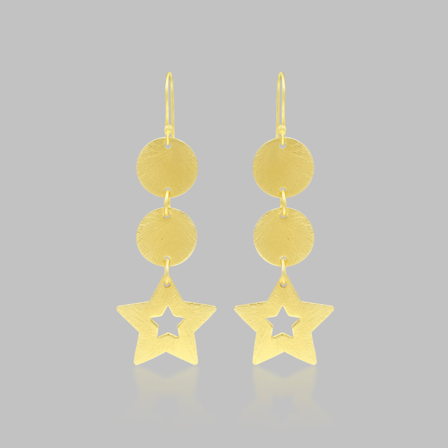 Earth and Star Hook Earrings