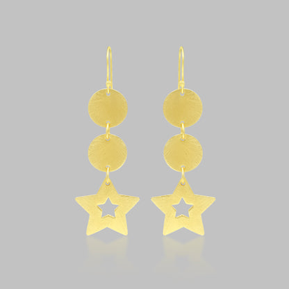 Earth and Star Hook Earrings