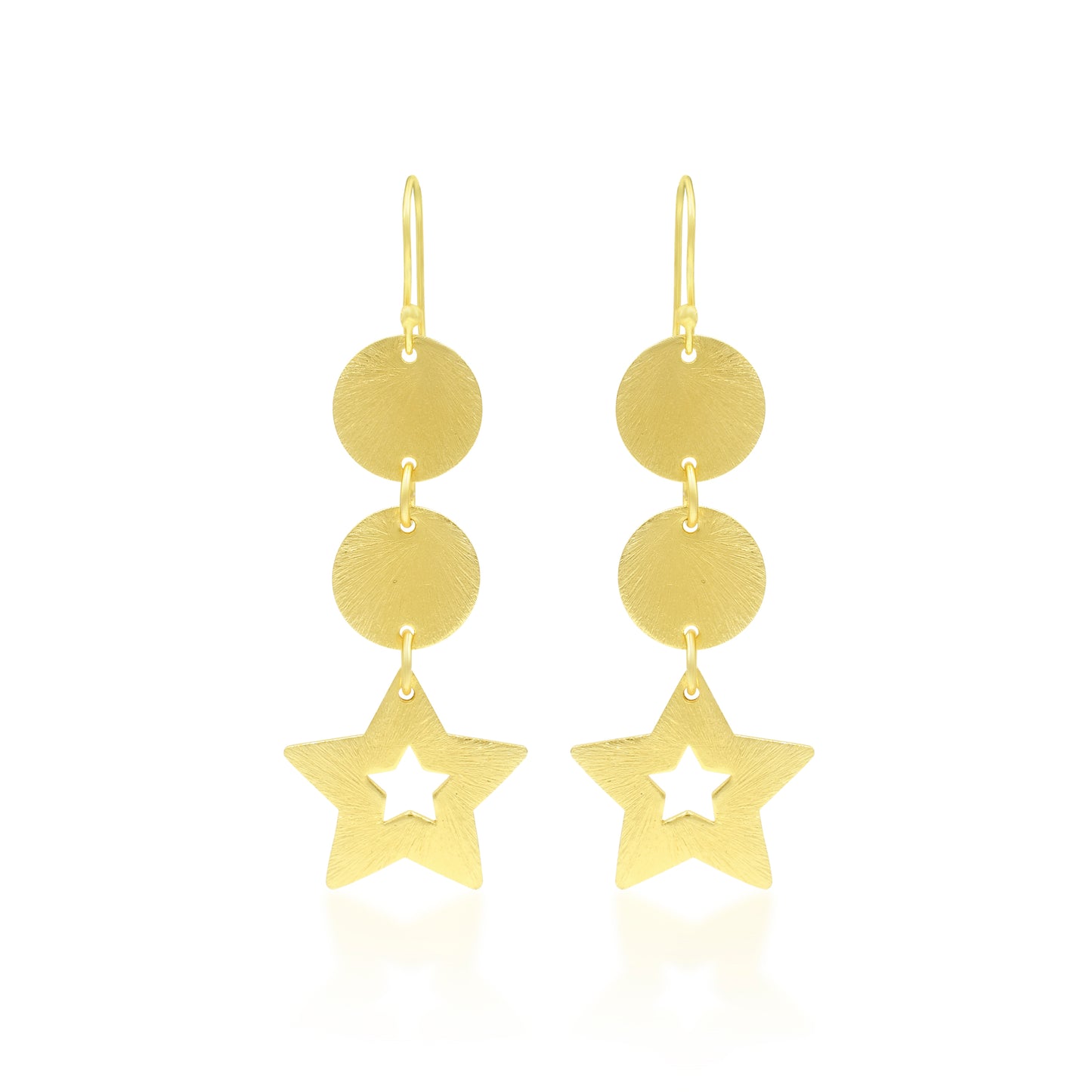 Earth and Star Hook Earrings