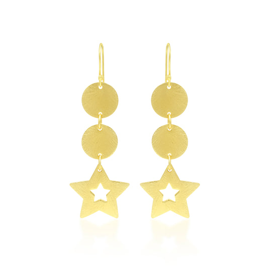 Earth and Star Hook Earrings