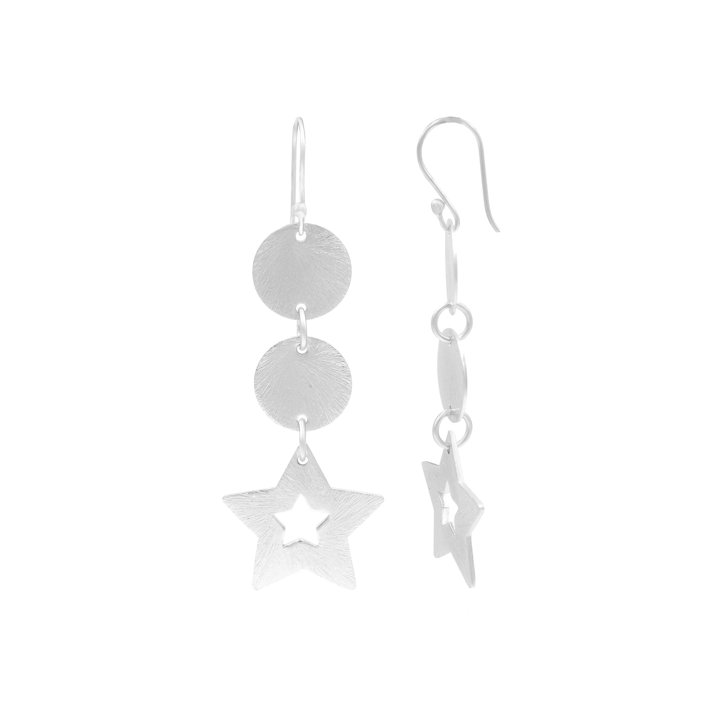 Earth and Star Hook Earrings