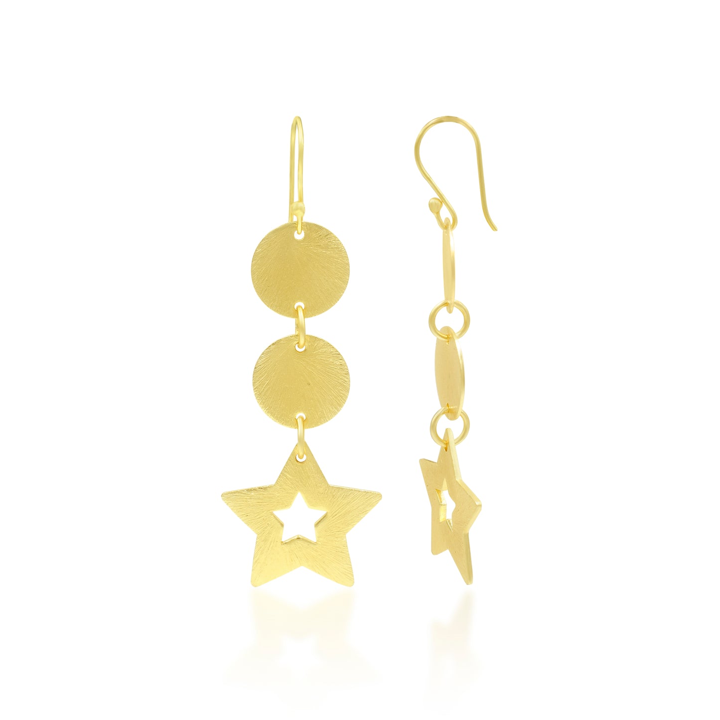 Earth and Star Hook Earrings