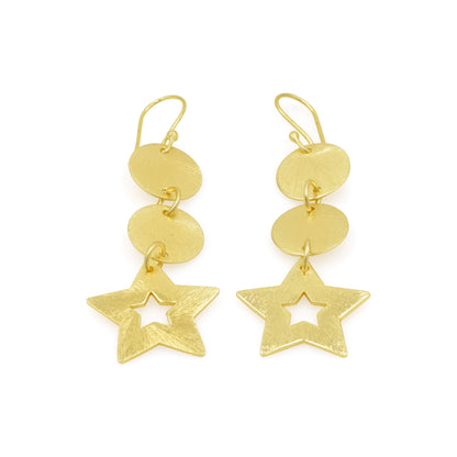 Earth and Star Hook Earrings