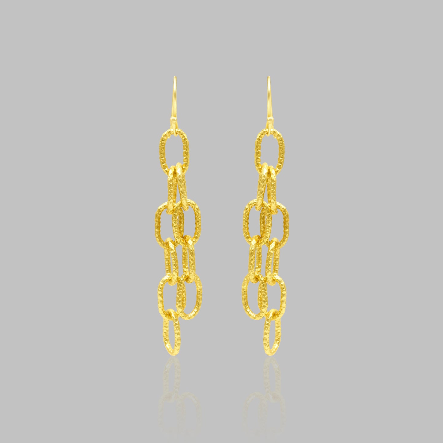 Oval Link Hook Earrings