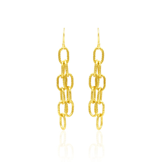 Oval Link Hook Earrings