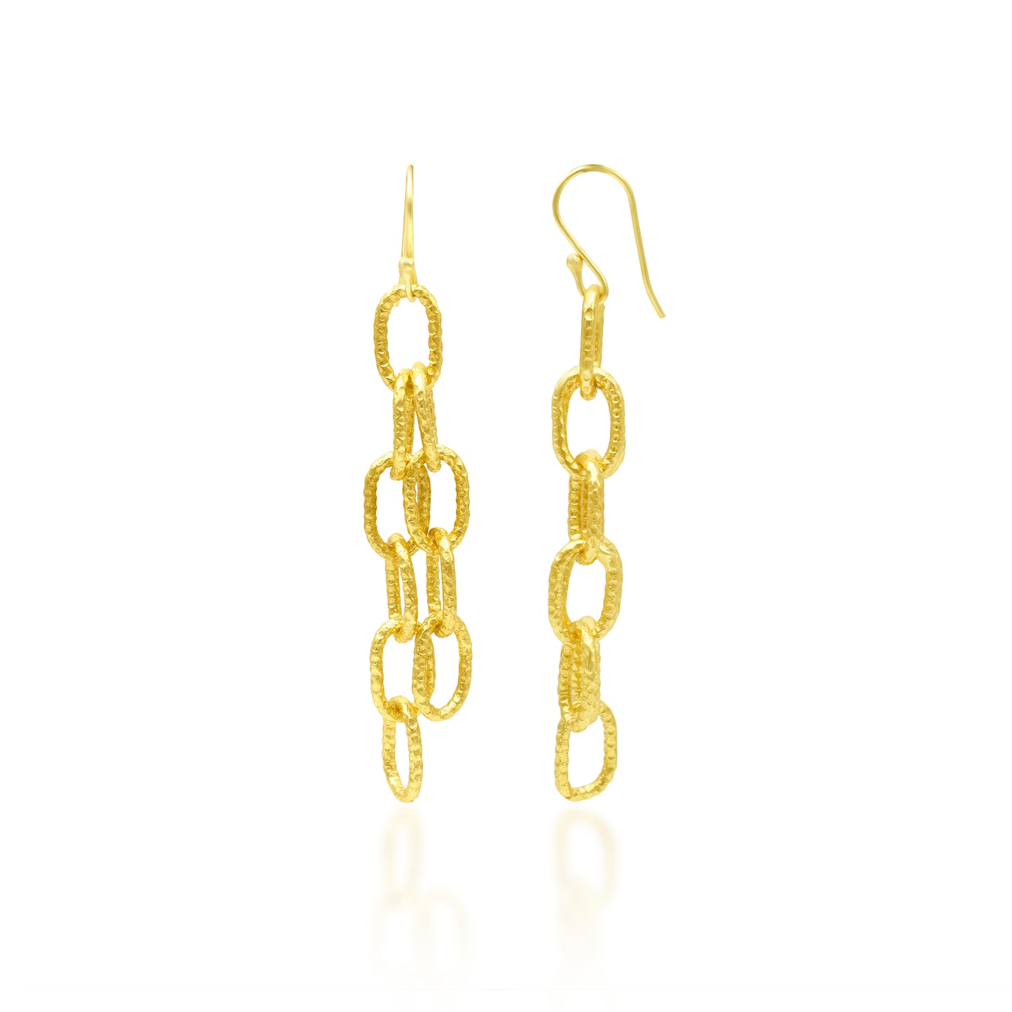 Oval Link Hook Earrings