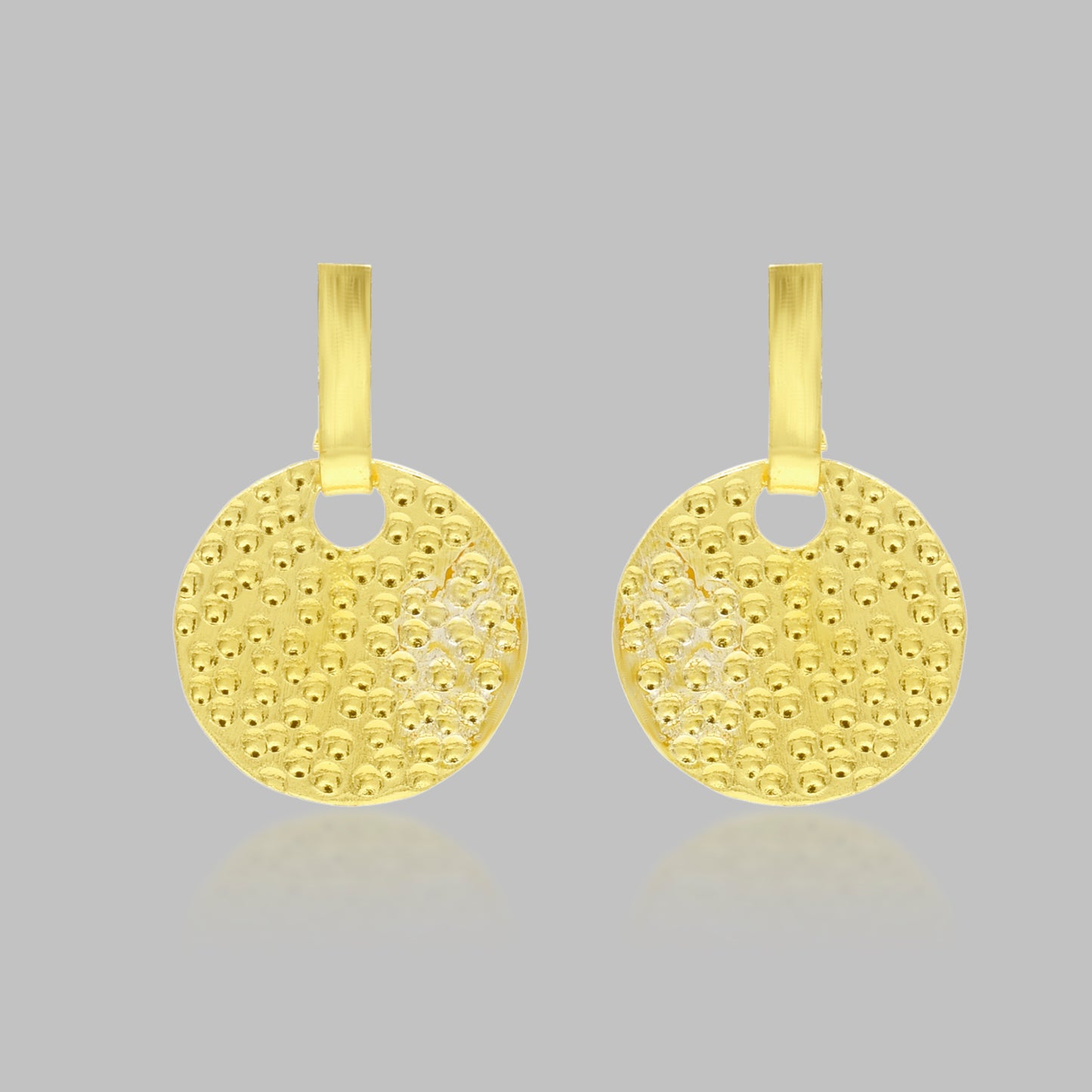 Hammered Dainty Discs Stud Earrings