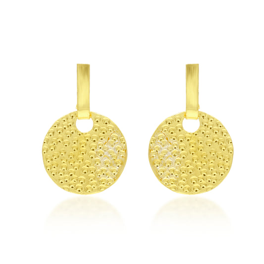 Hammered Dainty Discs Stud Earrings