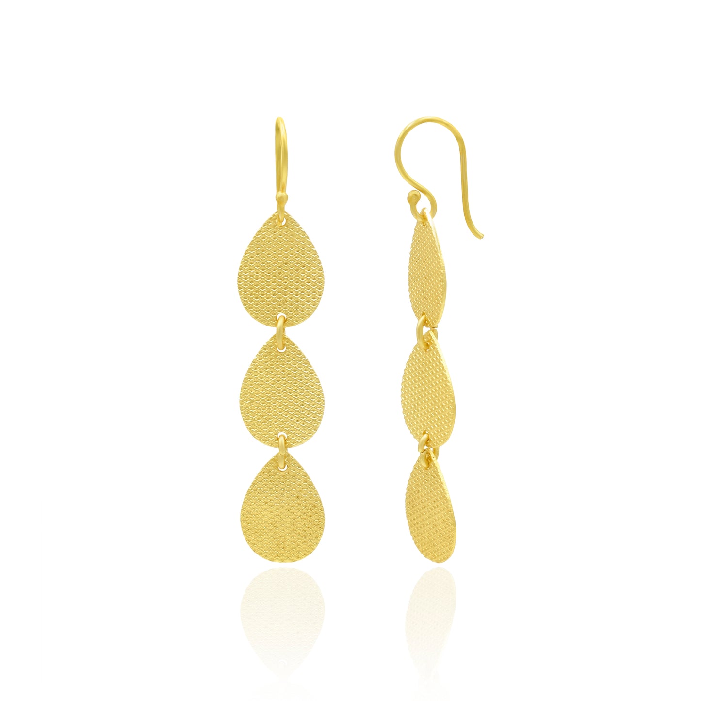 Triplet Drop Hook Earrings