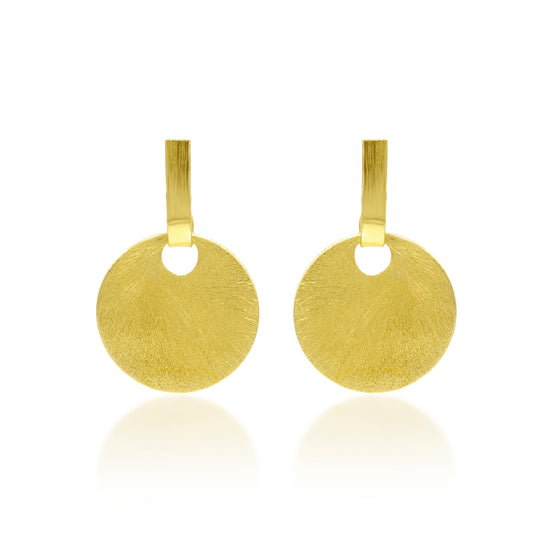 Dainty Disc Stud Earrings