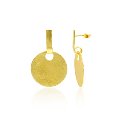 Dainty Disc Stud Earrings