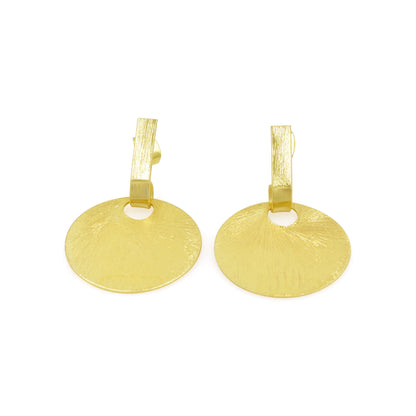 Dainty Disc Stud Earrings
