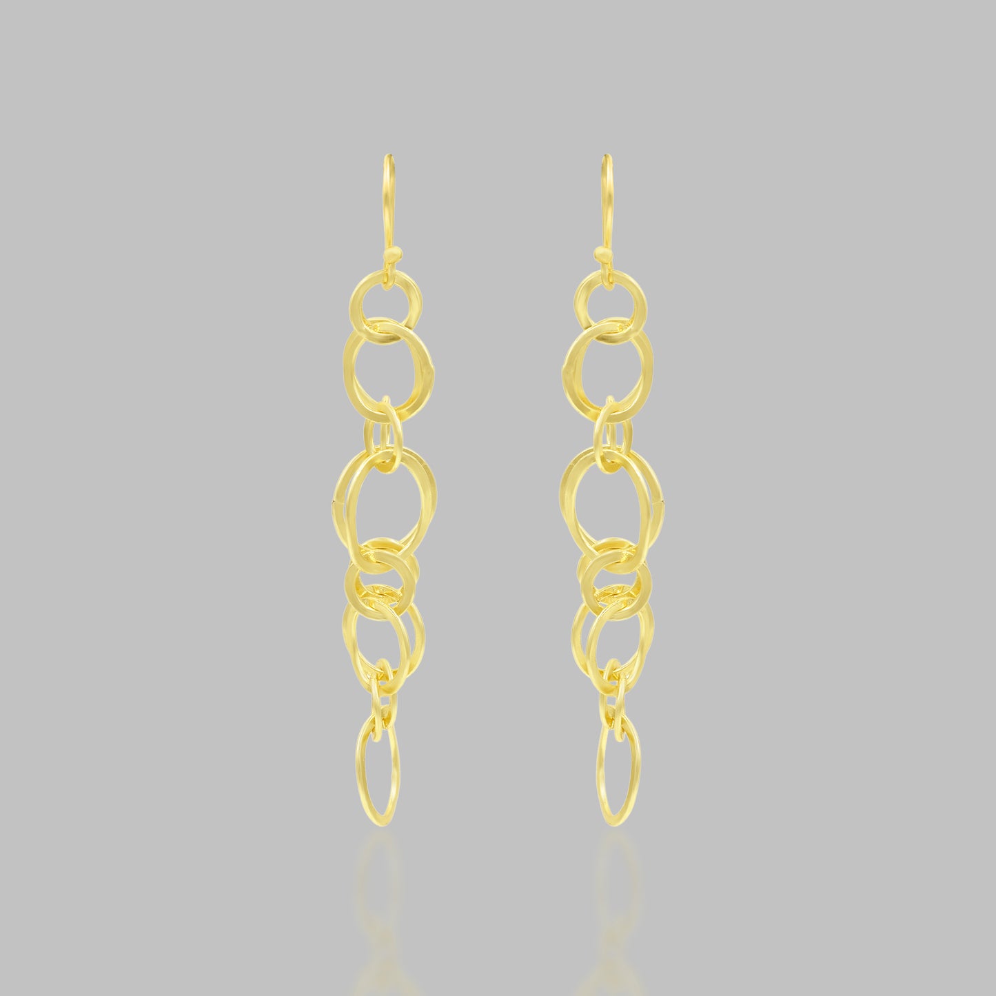 Circled Link Hook Earrings