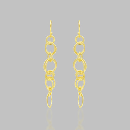 Circled Link Hook Earrings